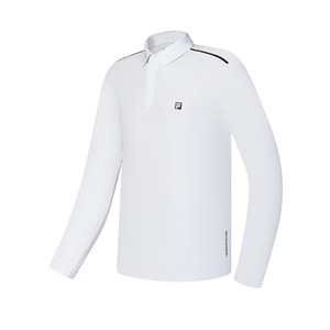 
FILA official men's knitted long-sleeved POLO shirt 2024 new winter golf sports sun protection top
