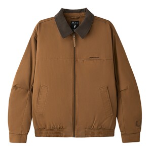 
Skechers 26 spring new product for men and women, couple style, loose warm cotton jacket with lapel, woven pleated cotton jacket L126U001