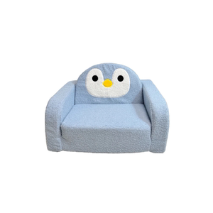 
Class A new children's sofa bed dual-purpose foldable penguin cartoon sofa lazy recliner removable and washable reading chair