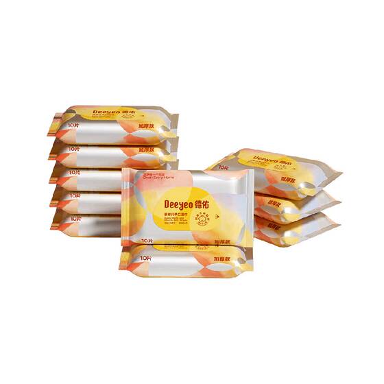 
[Pull-down discount] Deyou infant and toddler wet wipes thickened children's hand and mouth special wet tissue for baby portable packaging