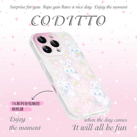 CODITTO 3D Bunny & Strawberry For Girls – 17, 16, 15, 14, 13 iPhone Case