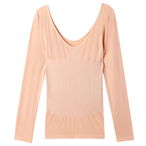 
Low-neck U-neck tight thin thermal underwear single-piece top for women with skin tone base shirt underwear autumn clothes