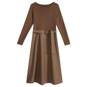 
YINER sound children's clothing winter fashion wool splicing knitted waist-hugging A-line dress