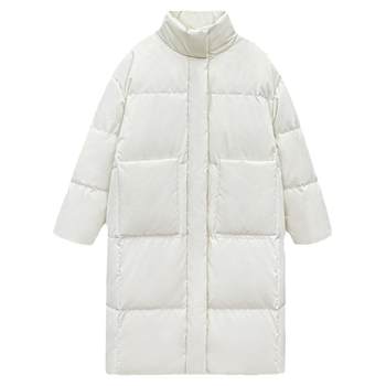 90 White Duck Down Thickened Fluffy Down Jacket
