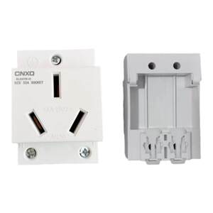 
AC30 three-plug 32A distribution box rail-type 250V high-power modular single-phase three-hole 32A socket free shipping