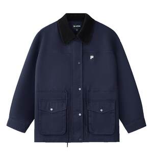 
FILA FUSION Fila Trendy Brand Woven Jacket Women's 2025 Winter New Casual Bath Style Lapel Top