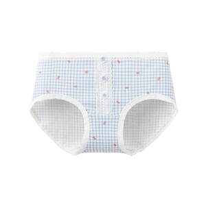 
Sanfu women's low waist without hip underwear BM style front flower girl full print pattern half boxer 504296