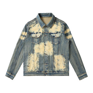 
Yuxi original design men's nostalgic retro denim jacket fashionable versatile casual jacket top coat 102