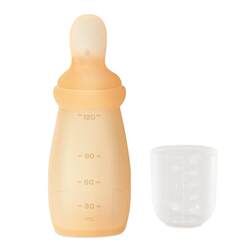 Baby rice cereal spoon, milk bottle, squeeze-type newborn silicone complementary food spoon, baby feeding soft spoon, complementary food tool bowl, rice cereal