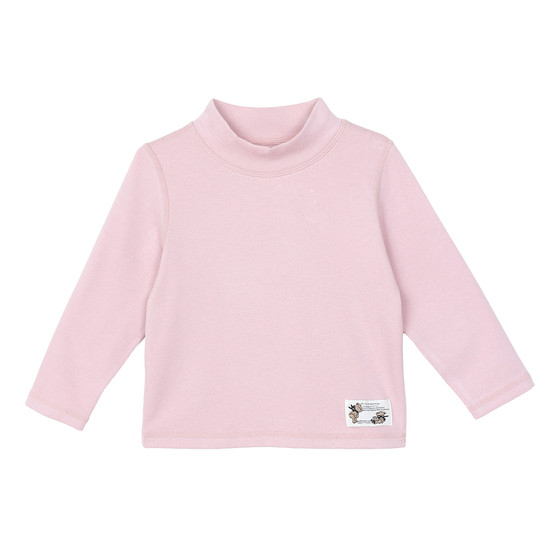 
Little o dad baby boy and girl baby velvet bottoming shirt underwear 2026 spring new half turtleneck casual long-sleeved T-shirt