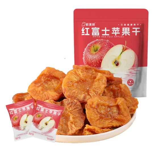 
Delicious Yantai Red Fuji apple dried 0 fat independent small package pregnant women and children snacks dried fruit