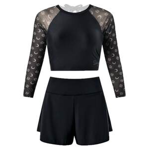 sisia2025 new swimsuit women's conservative split long-sleeved sun protection slimming hot spring girl's swimsuit high-end feeling
