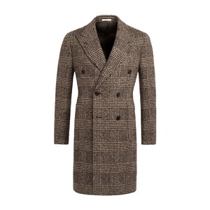 Ole SUITSUPPLY-brown woolen coat men's coat wool alpaca blend double breasted