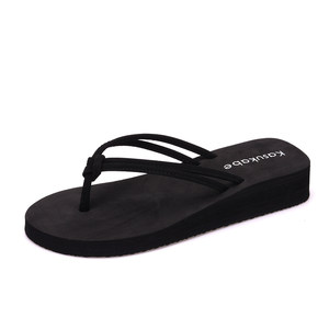 
Kasukabe wedge-heeled double-strap medium-heeled flip-flops women's flat-heeled flip-flops for outdoor wear beach slippers non-slip sandals