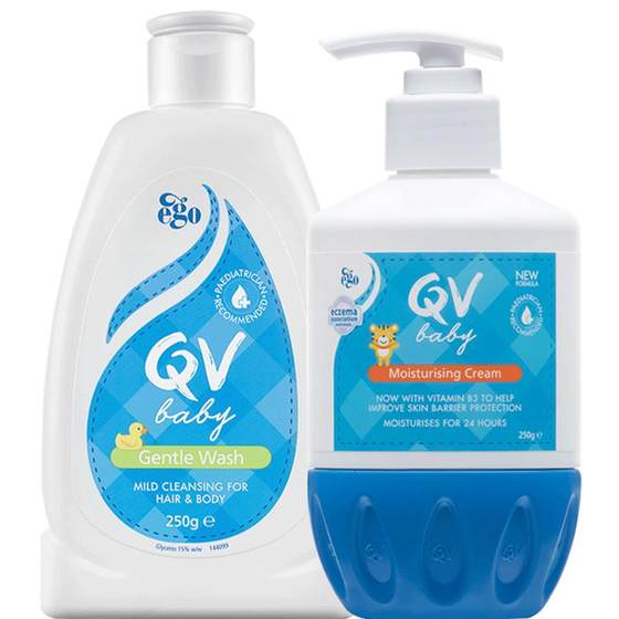 
[Moisturizing and bathing combination] Ego QV Australian Tiger Cream Body Lotion Two-in-One Baby Bath Shampoo