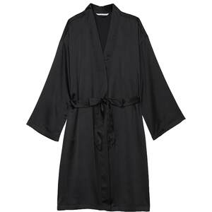 
Victoria's Secret Sexy Lace Up Elegant Satin Black Nightgown Bathrobe Pajamas New Home Clothes for My Girlfriend 26 Summer