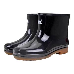 
Huili rain boots men's non-slip wear-resistant men's rain boots plus velvet cotton water shoes men's waterproof winter rubber shoes men's overshoes