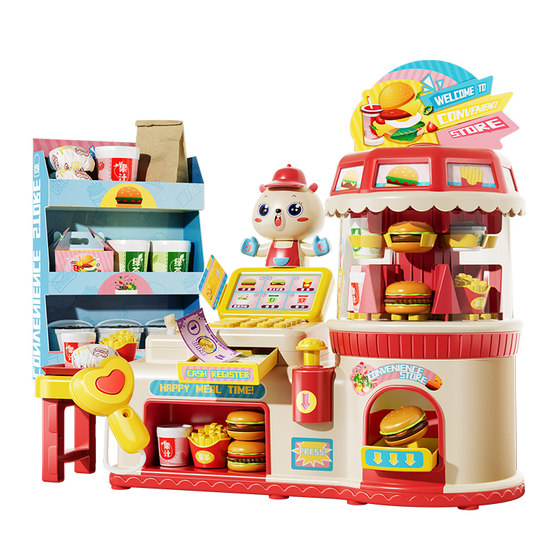 
Children's toys girls educational 3 to 6 years old internet celebrity 4 play house burger convenience store little girl New Year gift 8