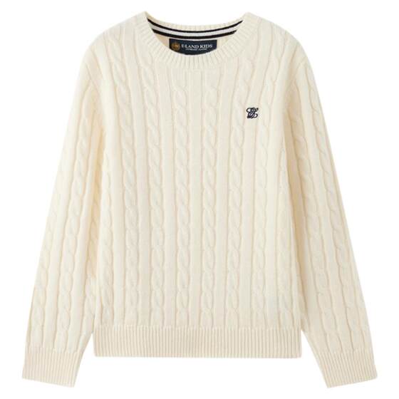 
[100% sheep wool]eland kids clothes for children's clothing boys and girls knitted sweaters autumn and winter cable sweaters