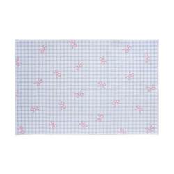Cute bow plaid thickened carpet for living room and bedroom