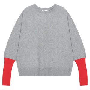 
niko and... Tops Women's 2026 Spring New Contrast Color Round Neck Bottoming Sweater 571621