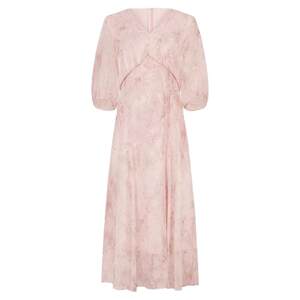 
Qiu Yingying '100% Mulberry Silk Alice' Summer Waist A-Line Slimming Short-Sleeved Long Dress for Women