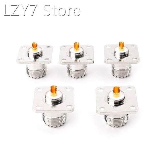 5pcs UHF SO239 Female Flange Panel Chassis Deck Mount Adapte