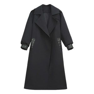 
Xinghe Hange Kuoran black mid-length coat and windbreaker jacket for women winter 2025 new style versatile temperament women's clothing