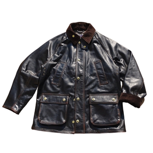 
26th Spring Festival [Sonny Purple Label] Softened Tea Core Pony Skin British Hunting Suit Retro Medium Windbreaker for Men and Women