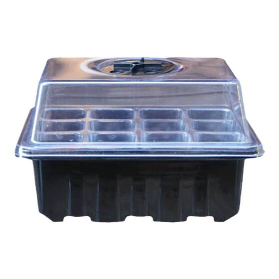 Three -piece set of polynuts and breeding pots to cultivate breeding box moisturizing and breeding seedlings, 12 -hole plastic breeding box lid
