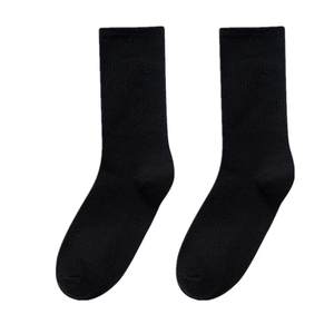 
Socks for boys pure black white cotton high-top couple in autumn and winter all seasons breathable moisture-absorbing and sweating long basketball mid-tube socks for women