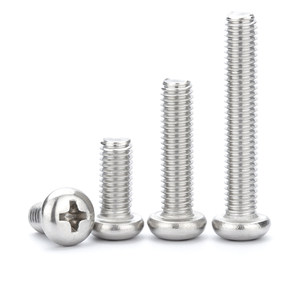 304 stainless steel round head screw plate head cross screw round header tooth bolt small screw M2M3M4M5M6
