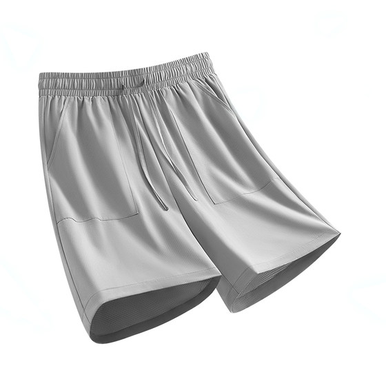 
Flying in the Snow Breathable Shorts Men's Summer New Large Size Loose Ice Silk Quarter Pants Outdoor Sports Pants Thin PCD