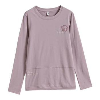 Mom cotton long -sleeved long -sleeved top female autumn clothing outside
