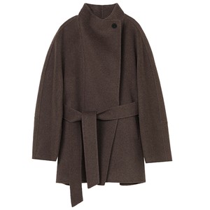 
[Pure Wool] LANCY/Langzi 2025 New Winter Double-Side Woolen Mid-Length Coat Stand-Link Woolen Jacket Women's