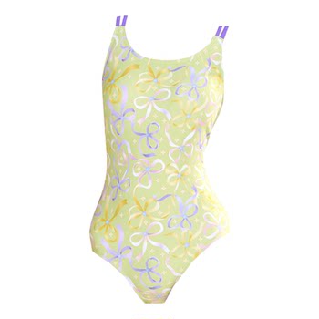 Small fresh bow swimsuit women's racing swimsuit
