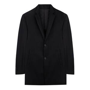 
Talented men's wool wool plus cotton coat for men's mid-length 2025 autumn and winter new business casual black jacket