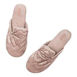 Eco life velvet embroidery silent home shoes ins style