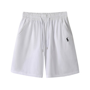 
European casual shorts men's 2026 summer hot style war horse embroidered straight five-point pants fashion trend large pants