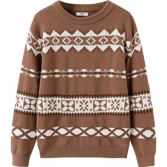 Balabala boys sweater medium-sized children's base shirt children's sweater autumn and winter new style girls' baby thickened