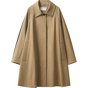 
The same khaki loose windbreaker for women in the autumn mid-length British style Kolli jacket BDR3FD1845