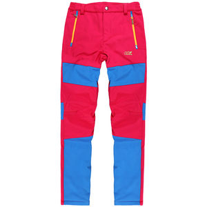 
Women's thickened velvet jacket winter Northeast cold-proof waterproof windproof hiking and mountaineering soft-shell warm pants