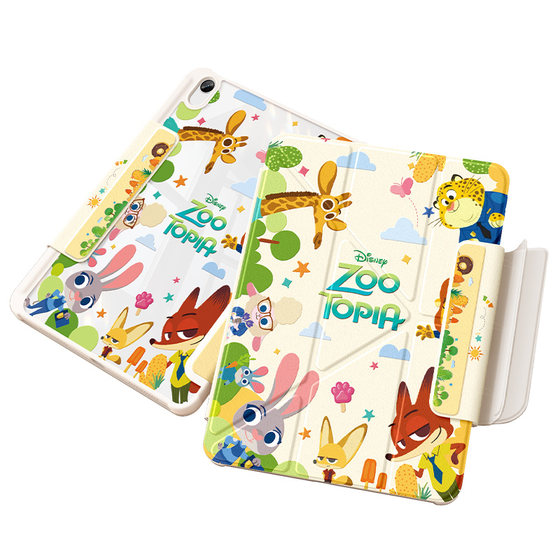 
Suitable for iPad protective case 2026 new 11th/10th/9th generation tablet case 2022 Apple air5/4 with pen slot mini7/6 magnetic buckle pro11 anti-bending 2021 Cartoon Zootopia A16