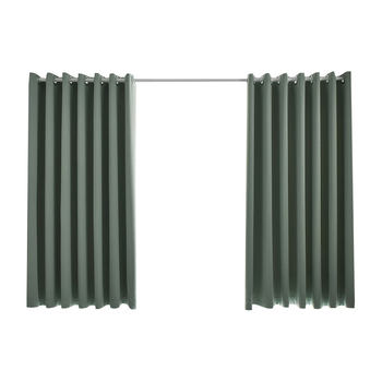 A complete set of punch-free blackout curtains for sunshade bay windows