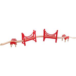 
Hape train track accessories magnificent double suspension bridge 3-6 years old children's educational toys baby track accessories model