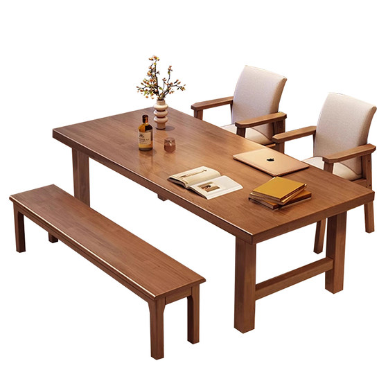 
Solid wood large table home living room long desk simple desk workbench multi-person reading study table writing desk