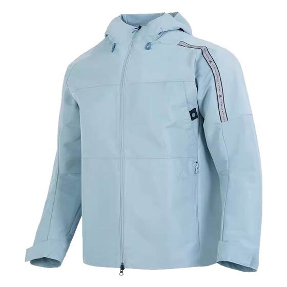 
Light Rain Sports-Adidas Men's Classic Woven Hooded Windproof Casual Sports Jacket HR4439