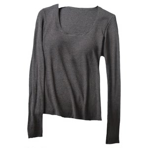 
Under the boots, Wumei Yabi self-heating thermal tops for women in autumn and winter double-sided brushed thermal underwear large round neck seamless