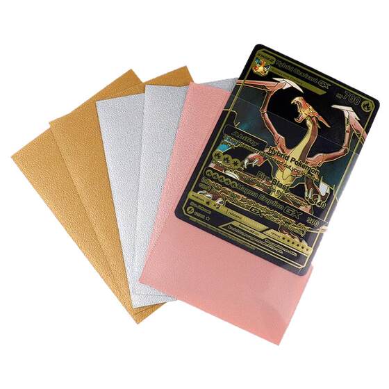 
Pokémon Gold/Silver Card Set 66x91mm Metallic Protective Case Magic Three Kingdoms Kill One Piece Thickened Card Set
