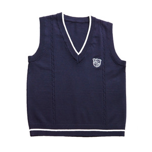 [Yan Muxi] Nara's original Japanese jk uniform embroidery knitting vest Fried Dough Twists sweater women's student clothes